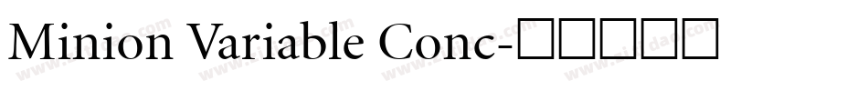 Minion Variable Conc字体转换